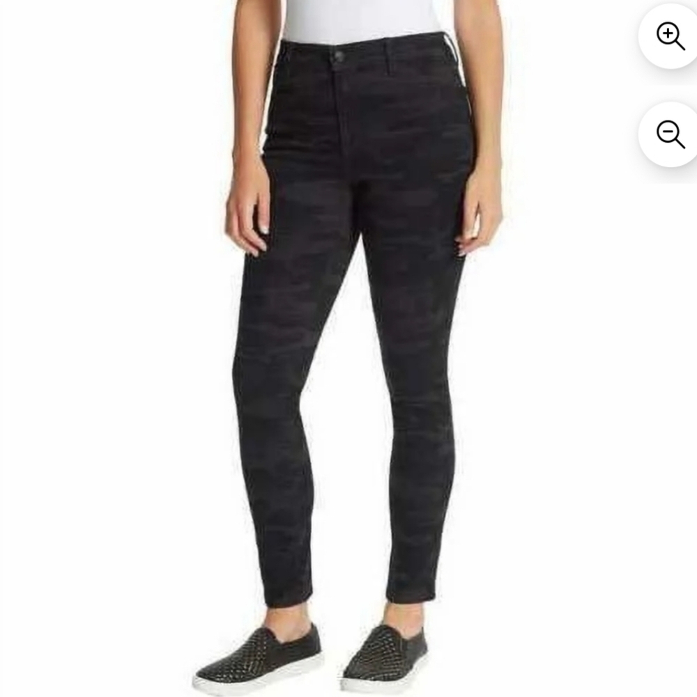 Social Standard by Sanctuary Women's High-Rise Skinny Jeans Sz 12 Camo Black